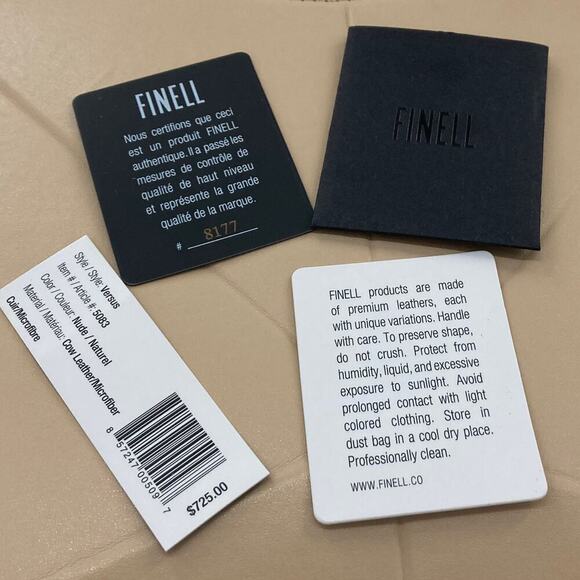 FINELL SMALL TAN LEATHER CROSSBODY BAG - Picture 9 of 14